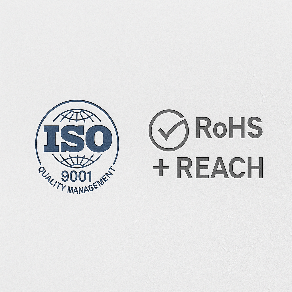 Iso9001 rohs reach cert cert